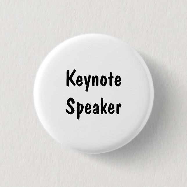 Keynote Speaker 3 Cm Round Badge (Front)