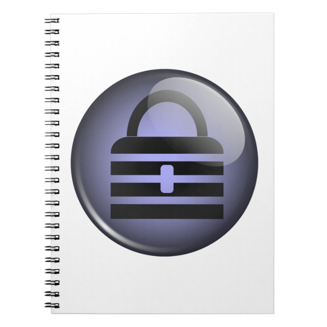 Keypass Button Symbol Spiral Notebook (Front)