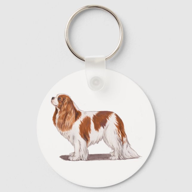 Keyring: Cavalier king charles spaniel Key Ring (Front)