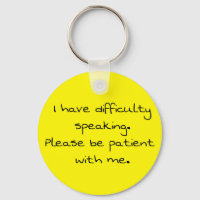Keyring - difficulty speaking