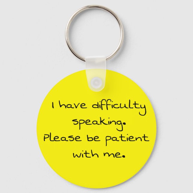 Keyring - difficulty speaking (Front)