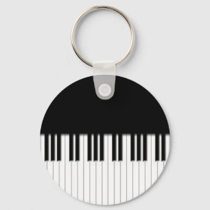 Keyring - Piano Keyboard Keys black white