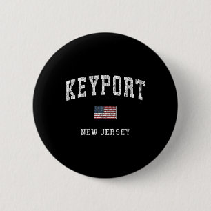 Keyrt New Jersey Nj Vintage American Flag Srts Des 6 Cm Round Badge