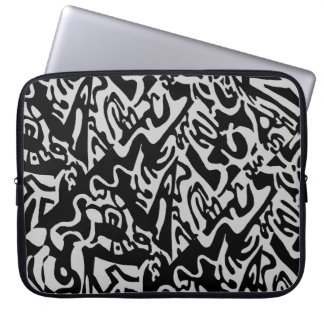 "Keys", digital B&W abstract Laptop Sleeve
