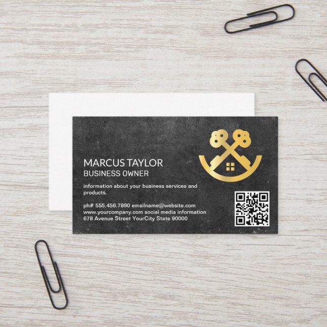Keys House Logo | QR Code Business Card (Front/Back In Situ)