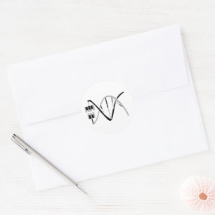 Keys to the Music Gene DNA Classic Round Sticker