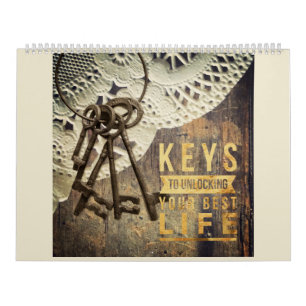 Keys to Unlock Your Best Life Large Calendar