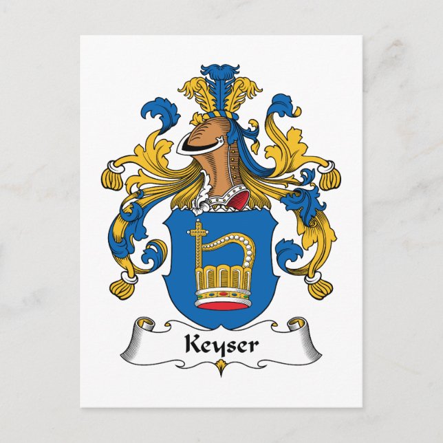Keyser Family Crest Postcard (Front)