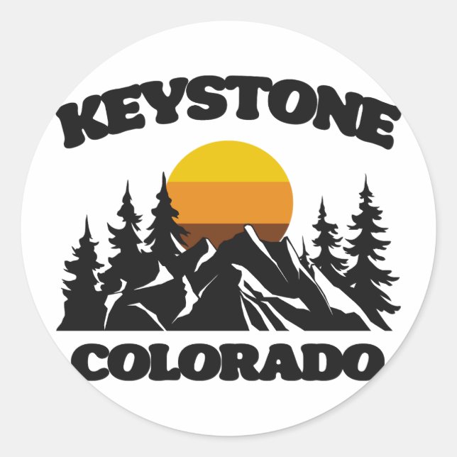 Keystone,Colorado Classic Round Sticker (Front)