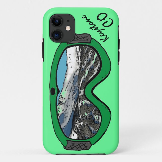 Keystone Colorado green snow goggle iphone 5 case (Back)
