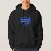 Keystone Colorado mountain blue ski art hoodie