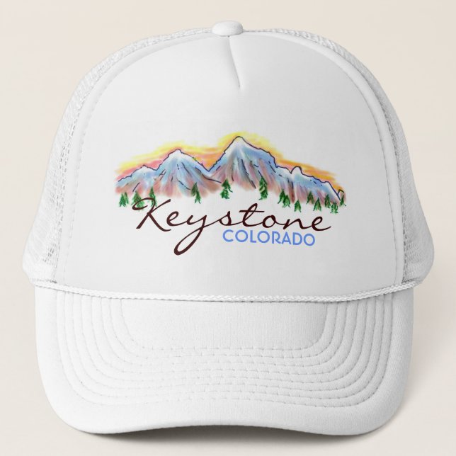 Keystone Colorado mountain scenic simple hat (Front)