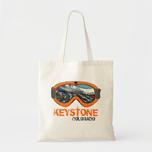 Keystone Colorado orange snow goggle reusable bag (Front)