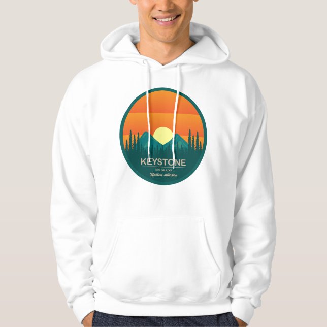 keystone colorado retro travel hoodie (Front)