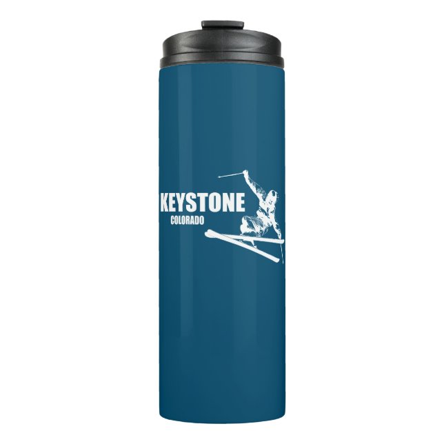 Keystone Colorado Skier Thermal Tumbler (Front)