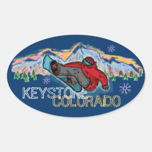 Keystone Colorado snowboarder mountain stickers