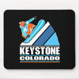 Keystone Colorado - Vintage Snowboarder Mouse Pad