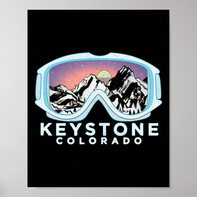 Keystone Ski Design Keystone, Co Skiing Snow Gift  Poster (Front)