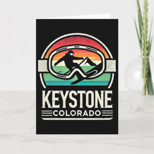 Keystone Snowboarding Retro Colorado Mountain Snow Card