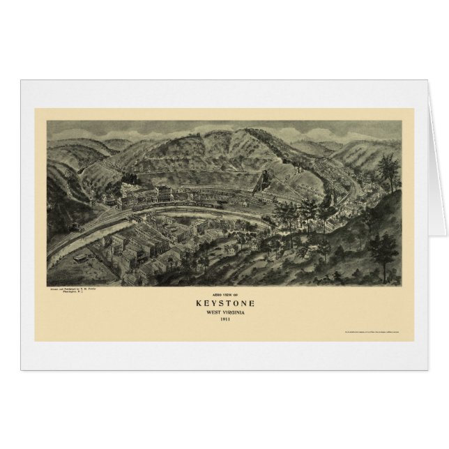 Keystone, WV Panoramic Map - 1911 (Front Horizontal)