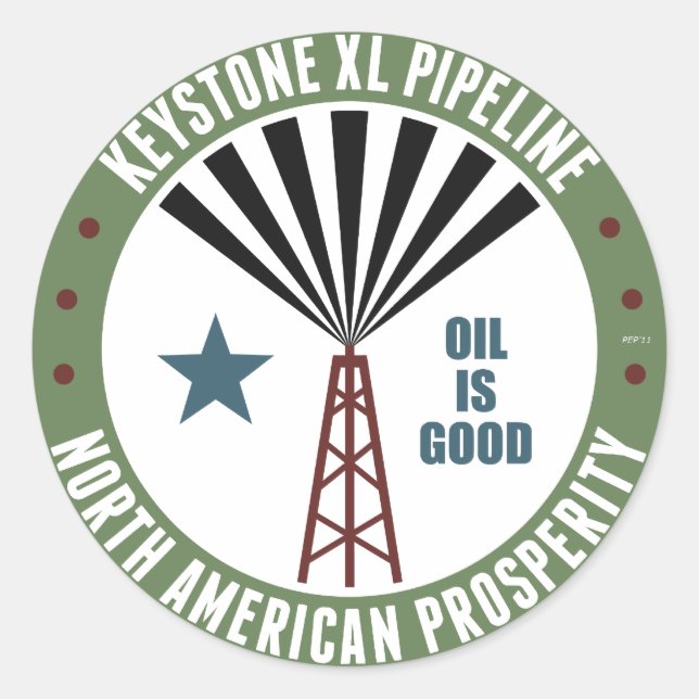 Keystone XL Pipeline Classic Round Sticker (Front)