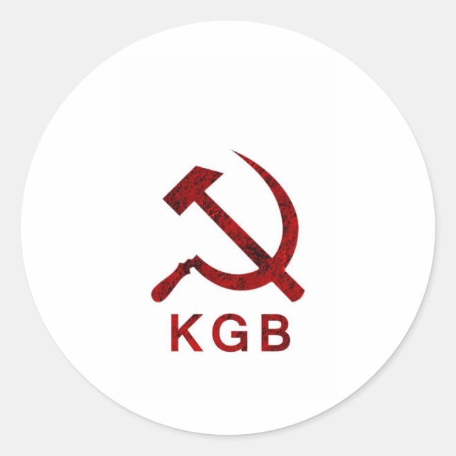 KGB CLASSIC ROUND STICKER (Front)