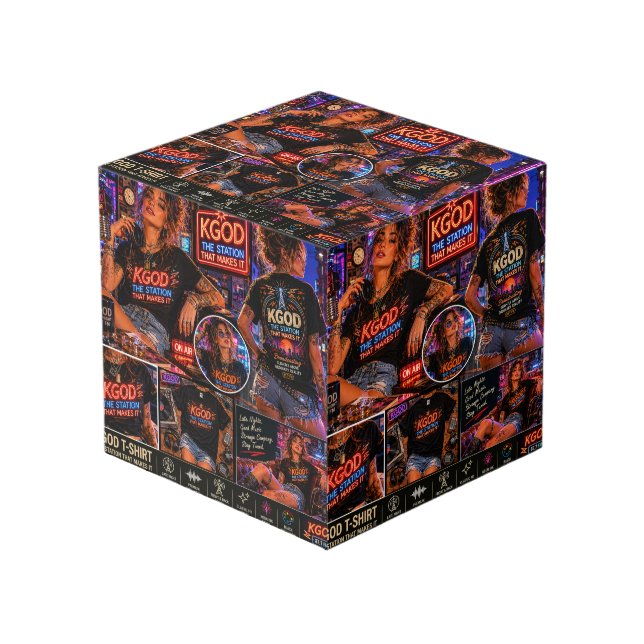 KGOD Radio Late Night  Cube (Front Angled)