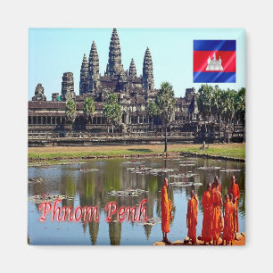 KH - Cambodia - Siem Reap - View of Angkor Wat Magnet