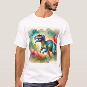 Khaan Dinosaur 010824AREF146 - Watercolor T-Shirt