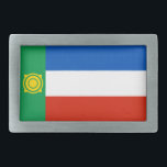 Khakassia Flag Belt Buckle<br><div class="desc">Patriotic flag of Khakassia.</div>