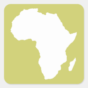 Khaki Audacious Africa Square Sticker