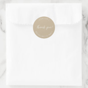 Khaki Bachelorette Party Thank You Classic Round Sticker
