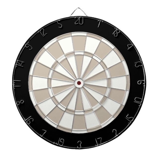Khaki Black And White Dartboard (Front)