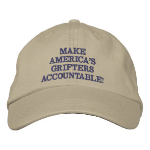 Khaki / Blue Make America's Grifters Accountable! Embroidered Hat