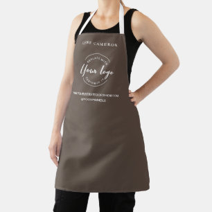 Khaki Brown Business Promotion Personalised Logo Apron