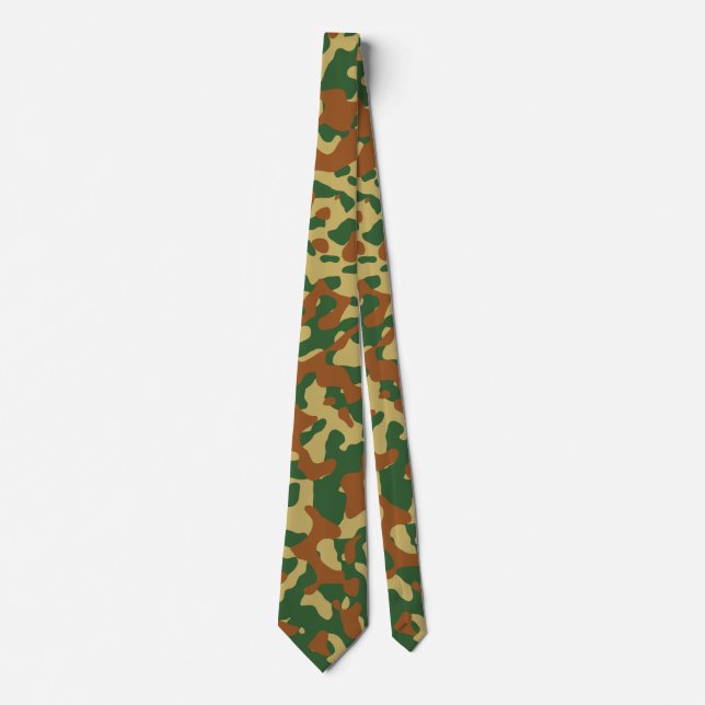 Khaki Camouflage in Brown and Green Tie (Front)