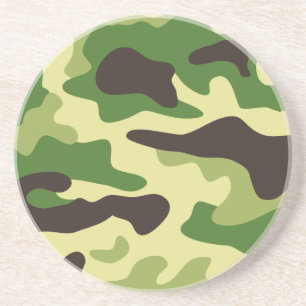 Khaki camouflage pattern coaster