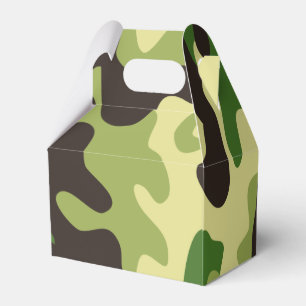 Khaki camouflage pattern favour box