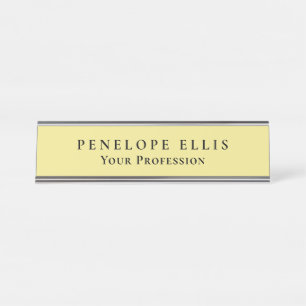 Khaki Color Unique Original Classical Professional Desk Name Plate