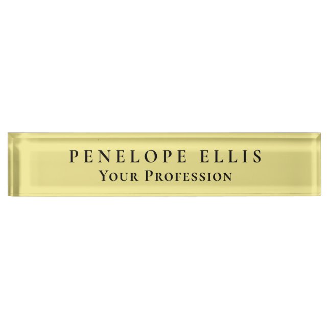 Khaki Color Unique Original Classical Professional Nameplate (Front)
