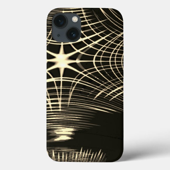 Khaki lines that are repeated in wave and crossed Case-Mate iPhone case (Back)