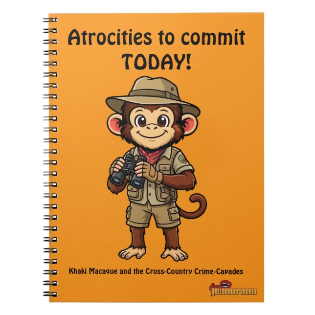 Khaki Macaque Atrocity notebook (Front)