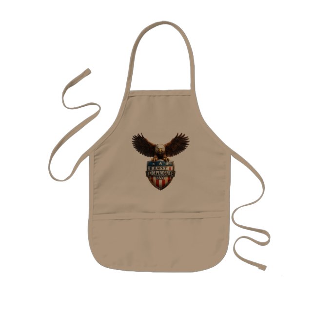 Khaki patriotic eagle shield apron (Front)