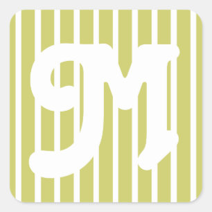 Khaki Safari Stripe Square Sticker