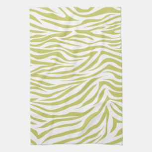 Khaki Safari Zebra Tea Towel