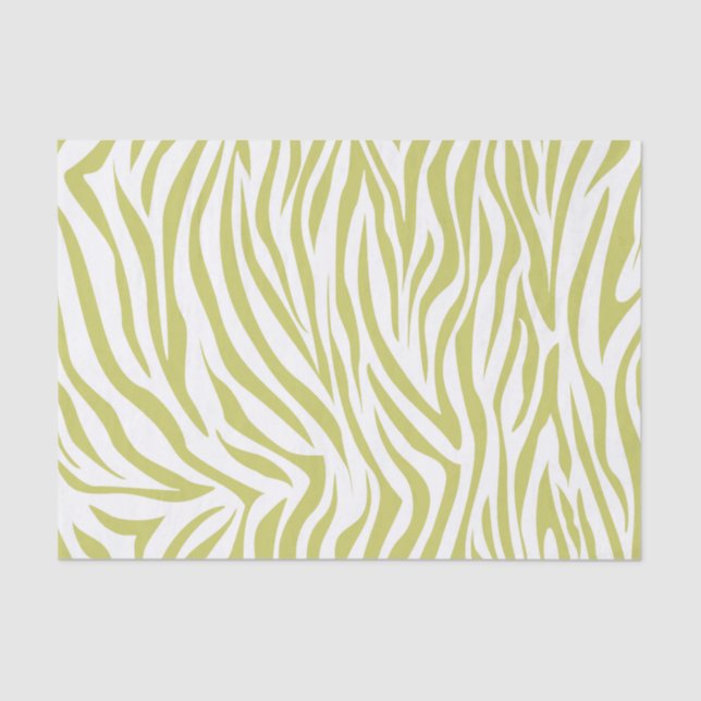 Khaki Safari Zebra Tissue Paper (Front)