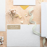 Khaki Stylised Names Wedding Address