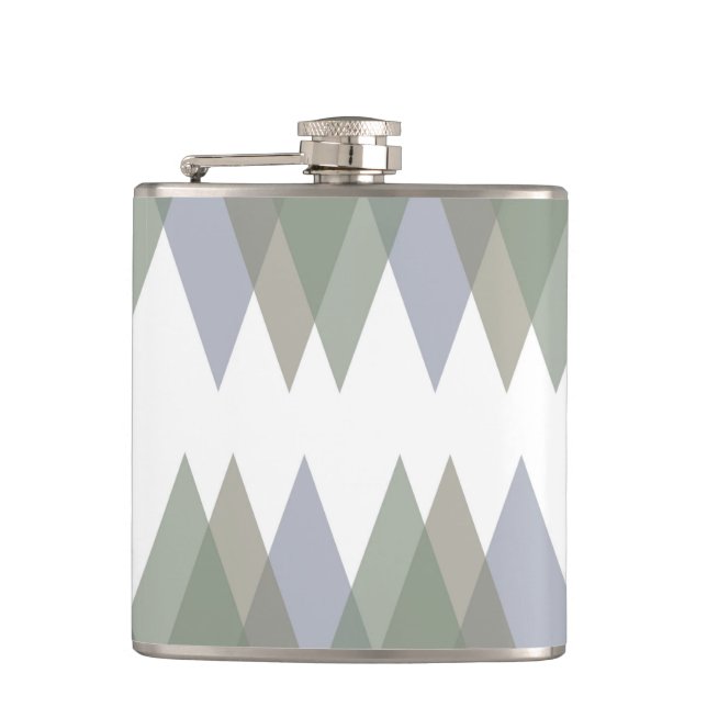 Khaki triangles hip flask (Front)