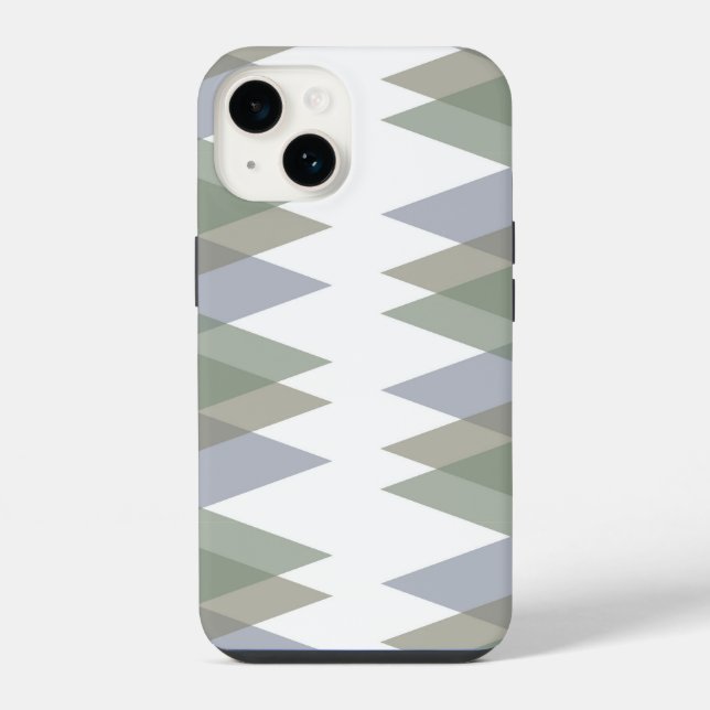 Khaki triangles iPhone case (Back)
