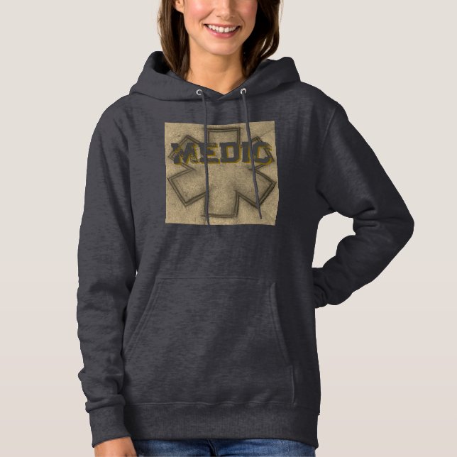 Khaki Women's Medic  Hoodie (Front)